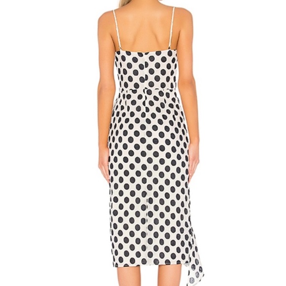 LOVERS + FRIENDS BLACK POLKA DOT RUFFLE DRESS NWOT - Picture 3 of 8